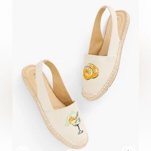 New Talbots Izzy Espadrille Slingback Flats - Size 6.5